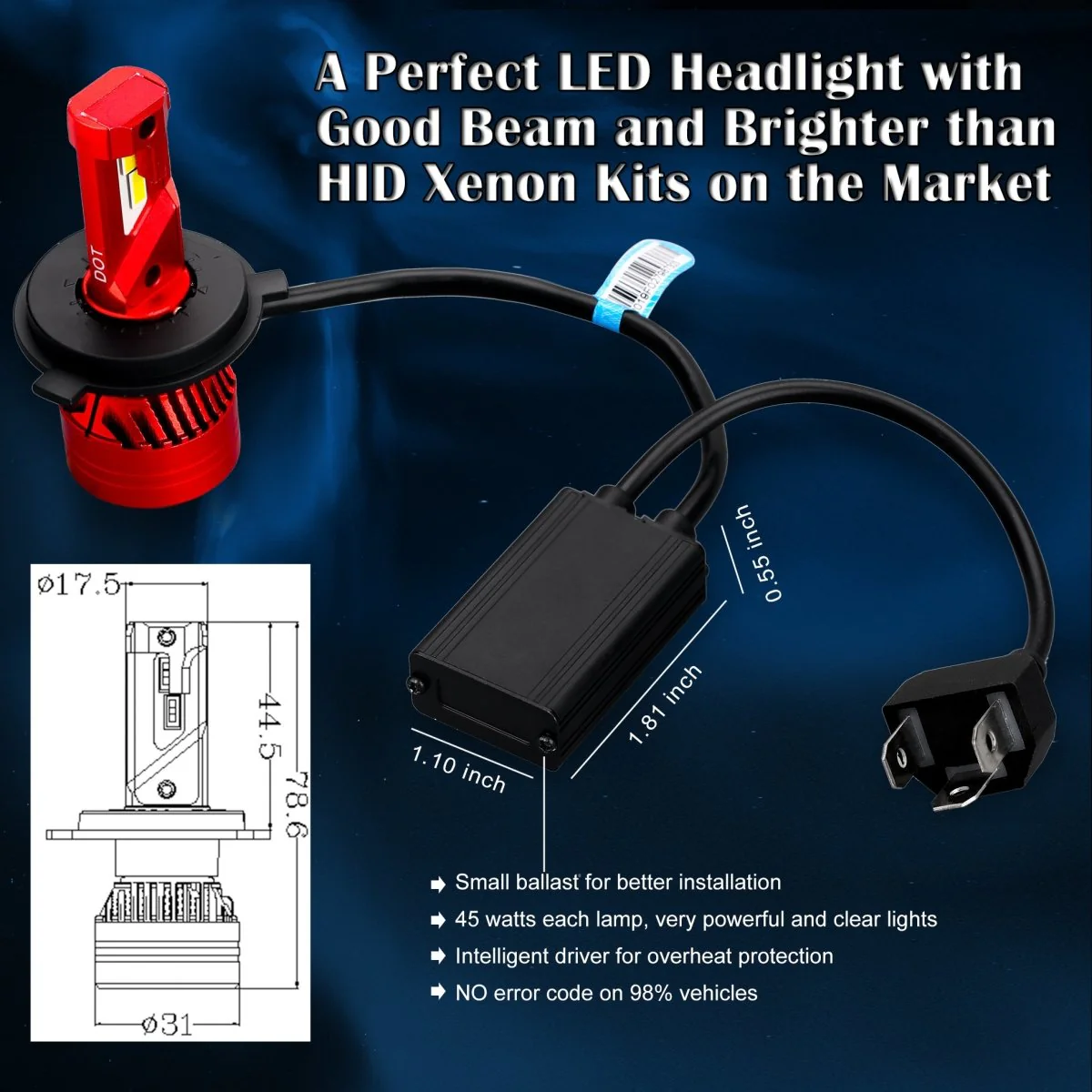 Xtreme Super Bright LED H7 Bulbs Forward Lightings, Fog Lights, 6000K Xenon White - Image 5