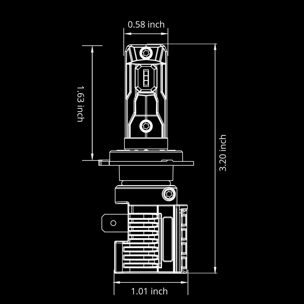 Mini H7 LED Forward Lightings Bulbs, Fog Lights, DRL, White - Image 7