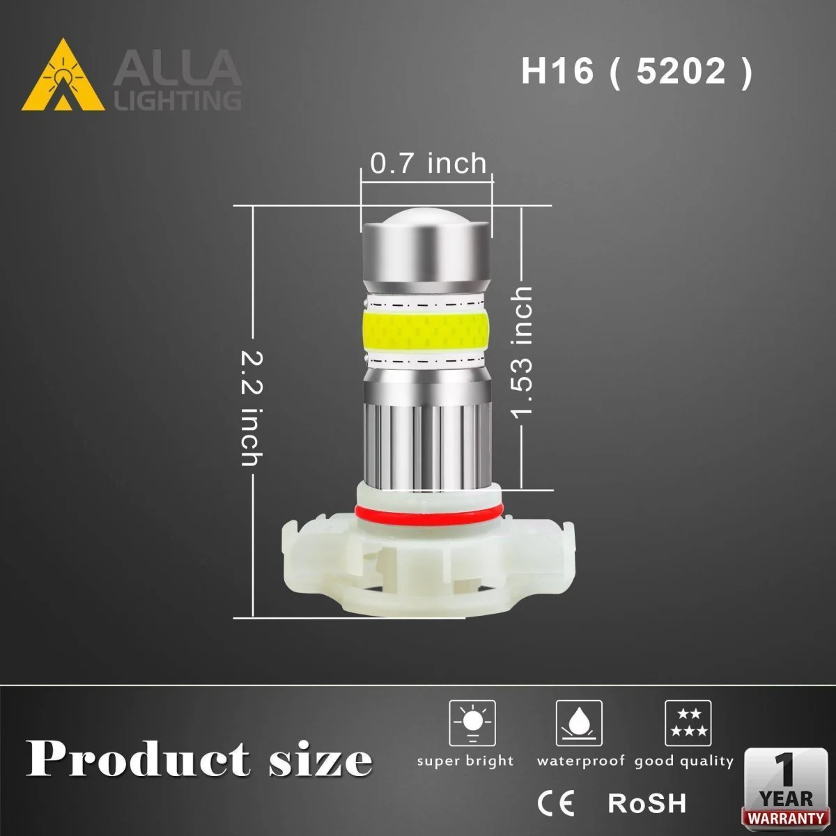 COB-72 5202 5201 LED Fog Light Bulbs, 6500K White/8000K Blue/3000K Amber Yellow - Image 21