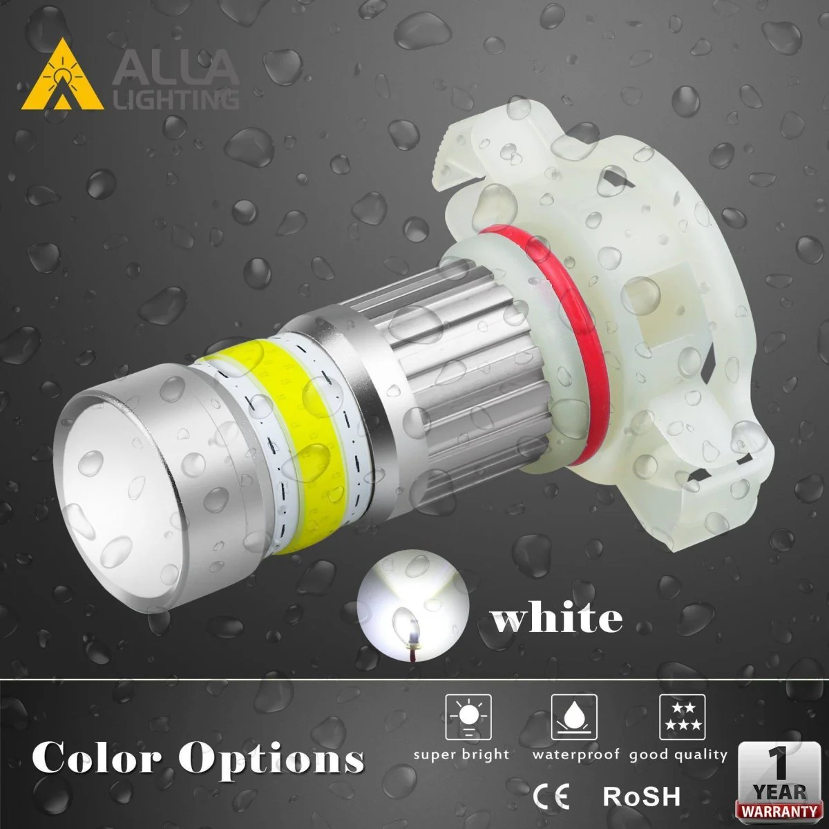 COB-72 5202 5201 LED Fog Light Bulbs, 6500K White/8000K Blue/3000K Amber Yellow - Image 6