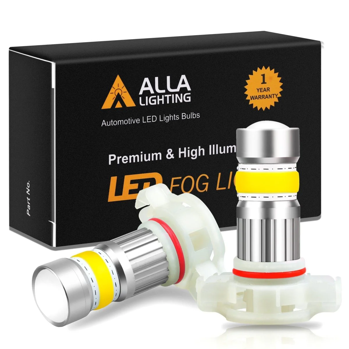 COB-72 5202 5201 LED Fog Light Bulbs, 6500K White/8000K Blue/3000K Amber Yellow - Image 7