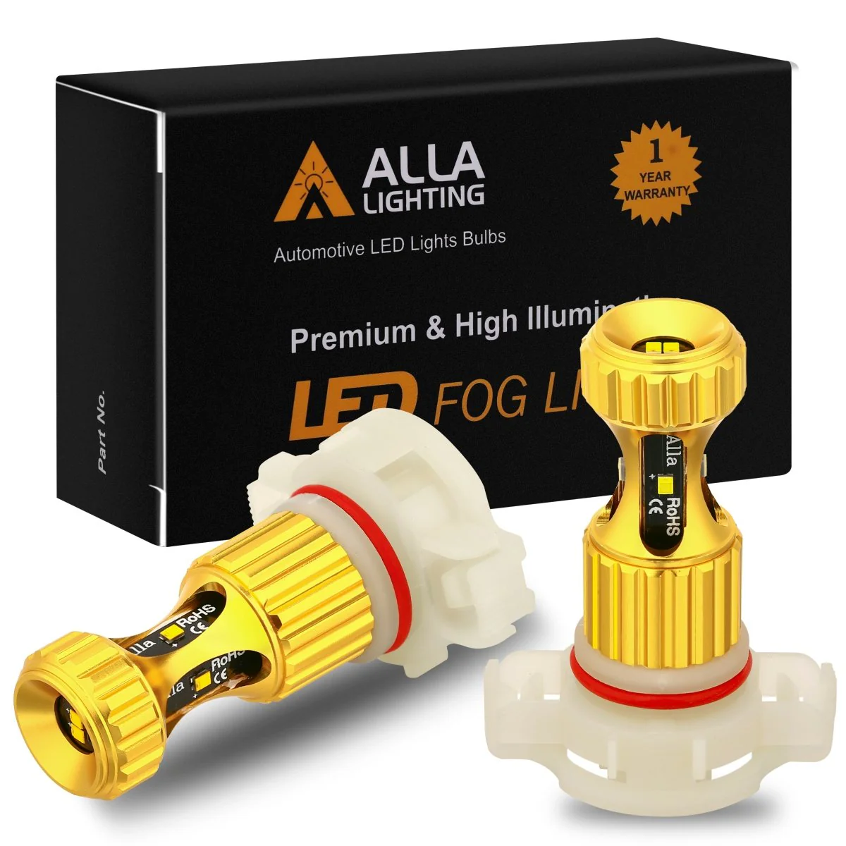 3000Lms PS19W 5202 LED Fog Lights Bulbs PS24WFF 5201 DRL - Image 2