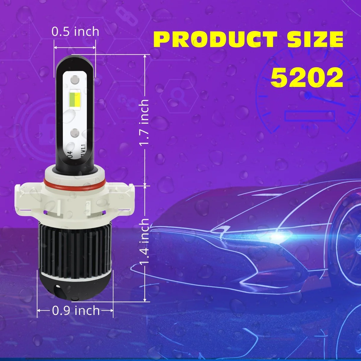 PS24W 5201 5202 LED Switchback Fog Lights/DRL | White, Yellow - Image 6