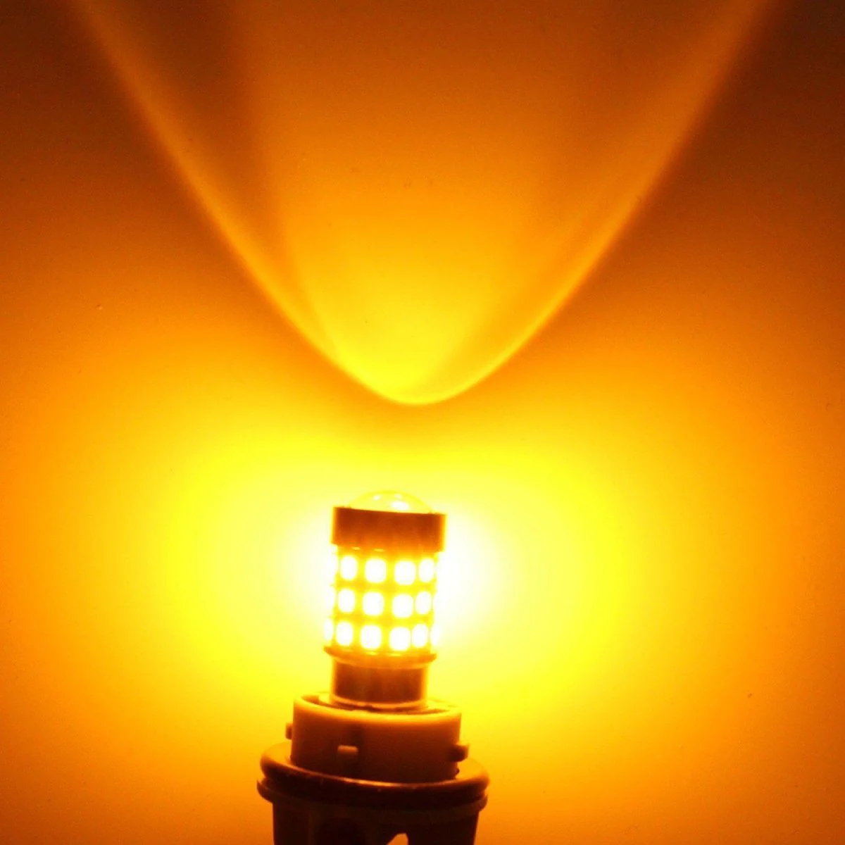 PY21W 7507 LED Turn Signal Lights Bulbs 2835 51-SMD 12496, Amber Yellow - Image 4