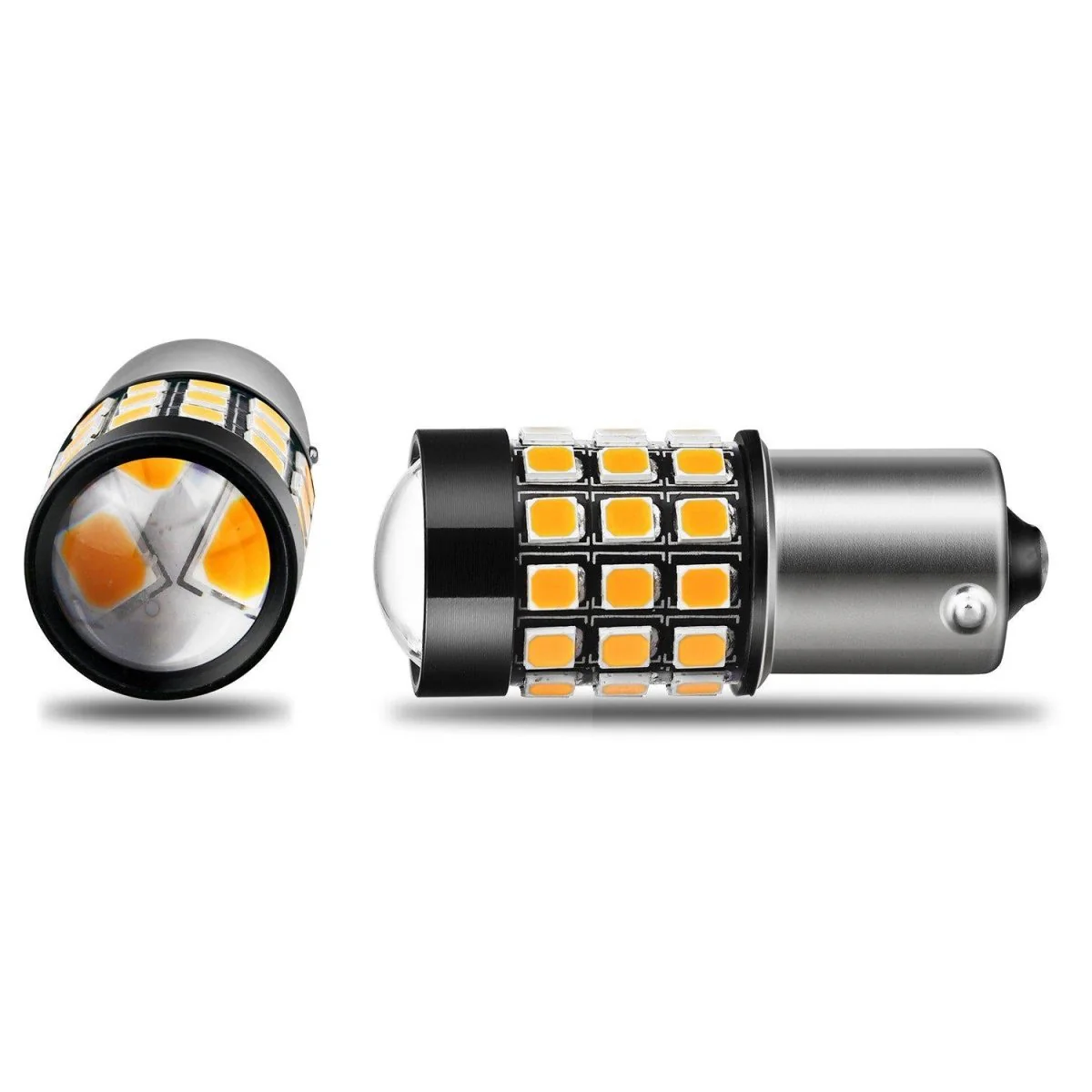 PY21W 7507 LED Turn Signal Lights Bulbs 2835 51-SMD 12496, Amber Yellow - Image 5