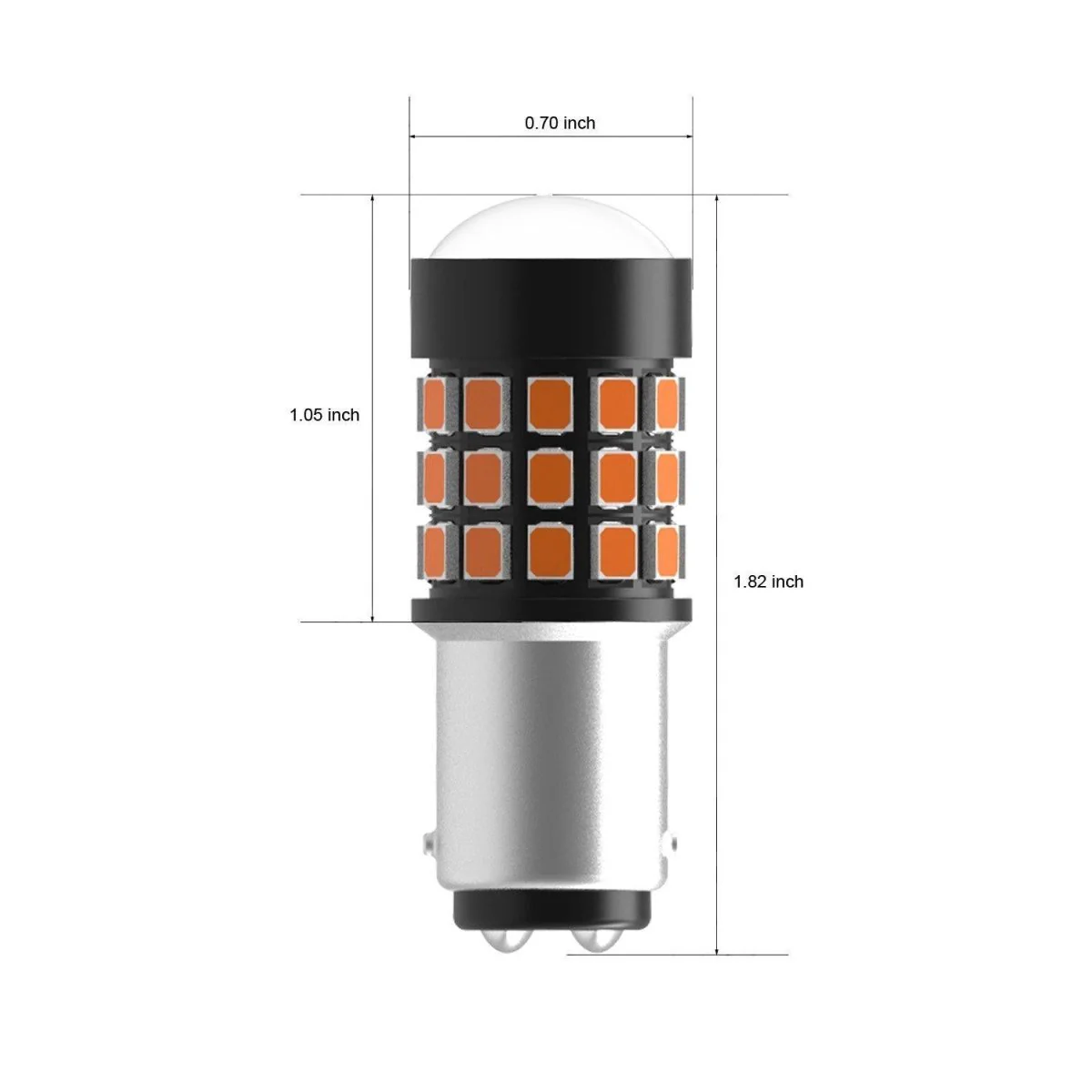 PY21W 7507 LED Turn Signal Lights Bulbs 2835 51-SMD 12496, Amber Yellow - Image 6