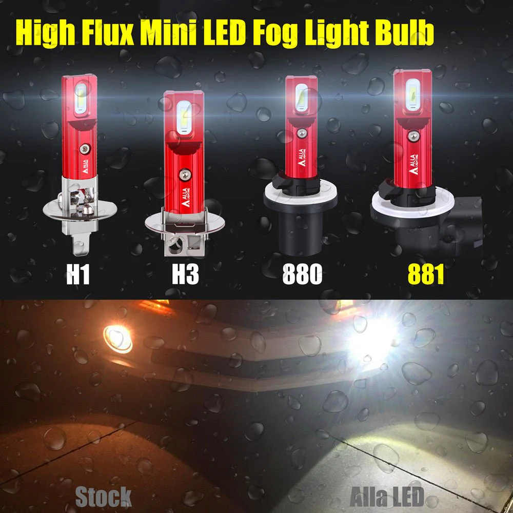 886 881 Fog Lights Bulb Super Bright LED Replacement 896 889 898 H28 - Image 3