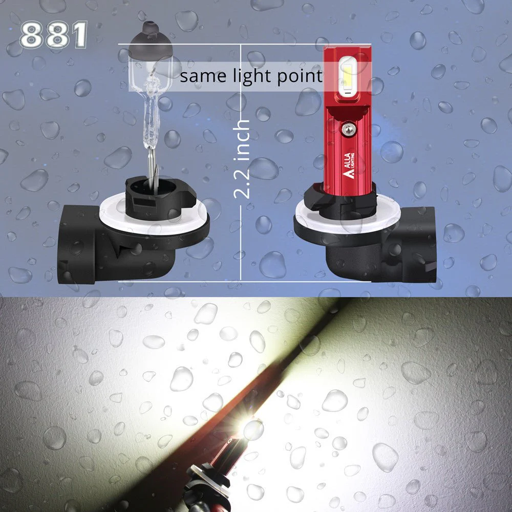 886 881 Fog Lights Bulb Super Bright LED Replacement 896 889 898 H28 - Image 7