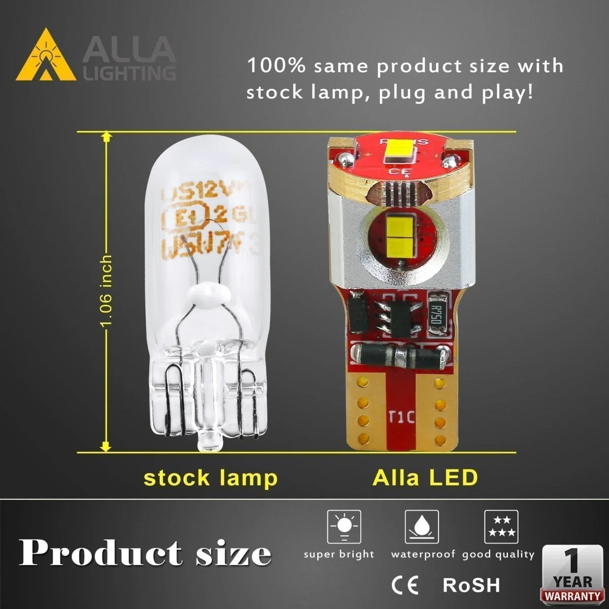 T10 168 194 LED Bulbs License Plate, Interior Map Dome Trunk Lights - Image 16
