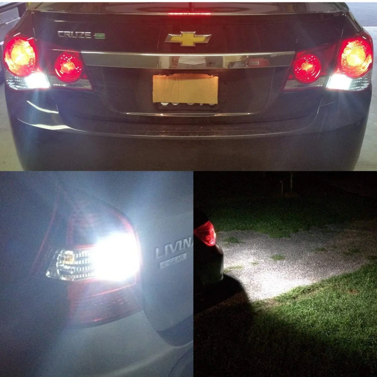 T15 921 W16W LED Back up Reverse Lights Bulbs 912, 6K Xenon White - Image 4