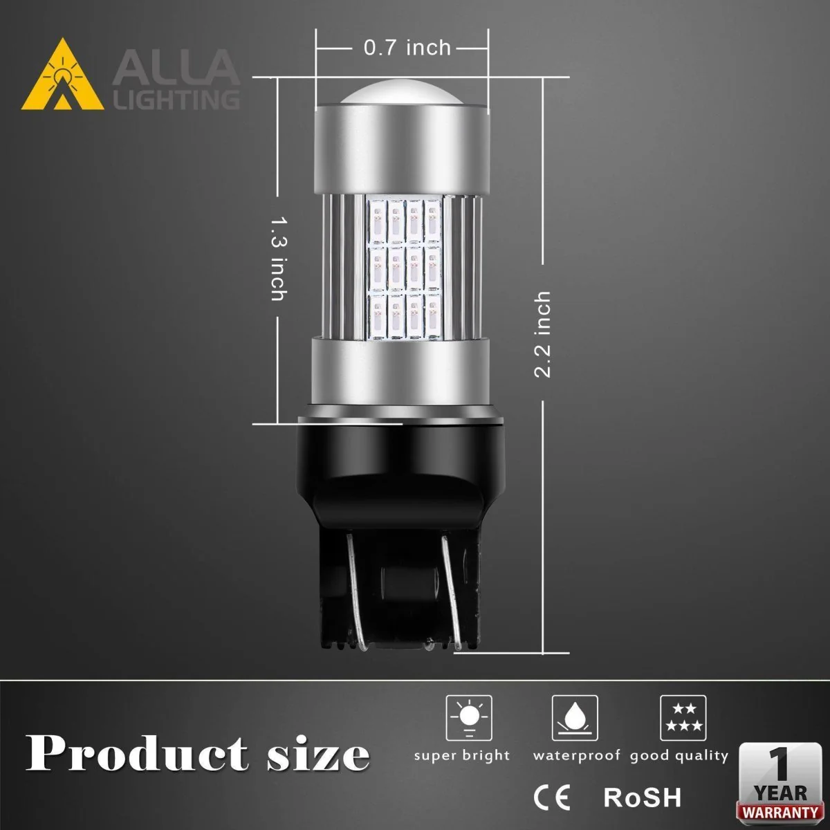 T20 7444 7443 LED 4014 54-SMD Signal, Brake Stop Tail, Reverse Lights Bulbs - Image 14