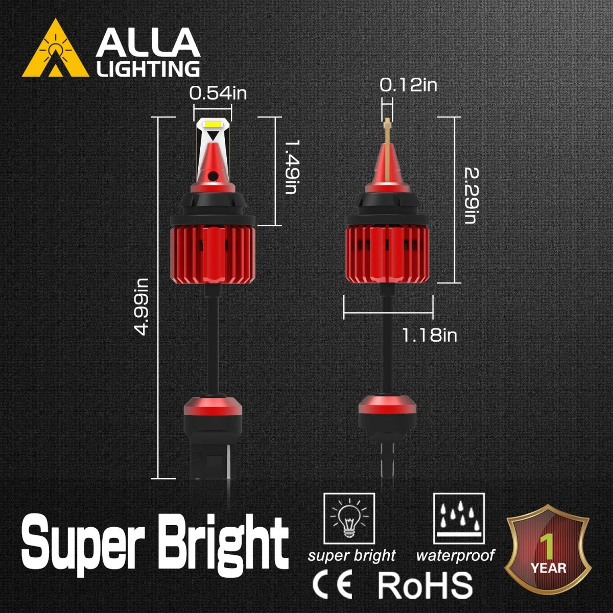 T20 W21W 7440 CANBUS LED Bulbs Error Free Backup Reverse Lights, White - Image 8