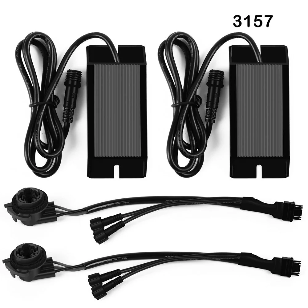 T25 3057 3157 CANBUS LED Resistor Decoder Fix Signal Light Hyper Flash - Image 5