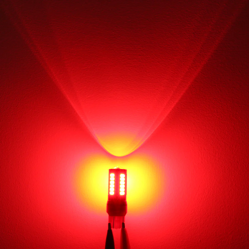 T25 3156 3157 CANBUS LED Bulbs Red Signal Lights Error Free 3057 4057 - Image 7