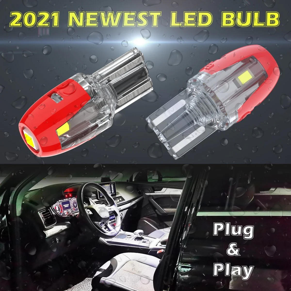 W2.1*9.5d Base T10 Wedge 168 194 LED Bulbs Interior Lights Replacement - Image 7