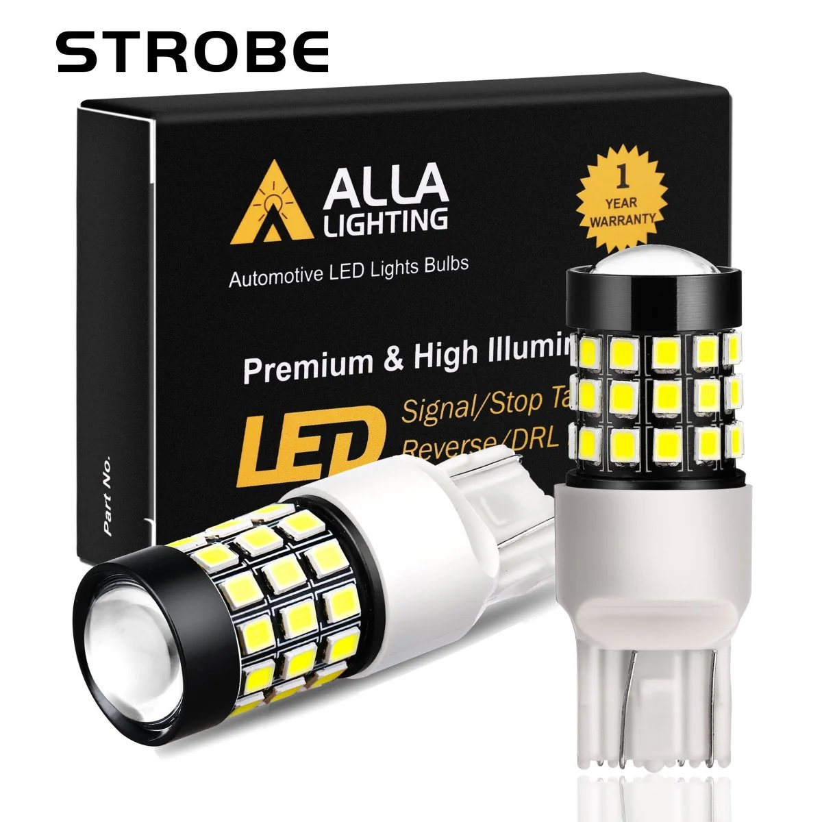 W21W 7440 LED Strobe Reverse Lights Flashing Back-up Bulbs, 6000K Xenon White - Image 11