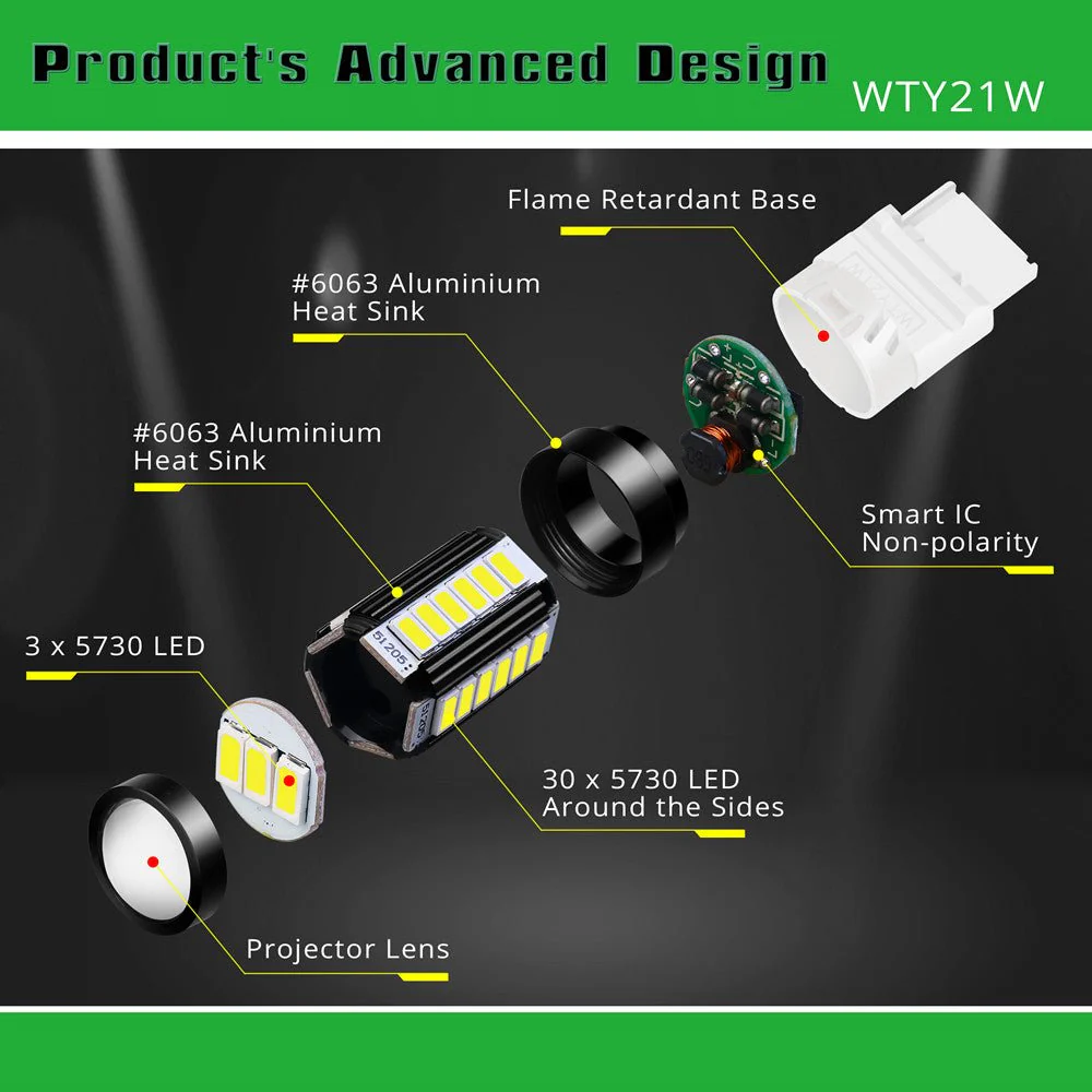WT21W LED Back-Up Reverse Lights Bulbs for 2020~22 Ford F150 F250 F350 - Image 5