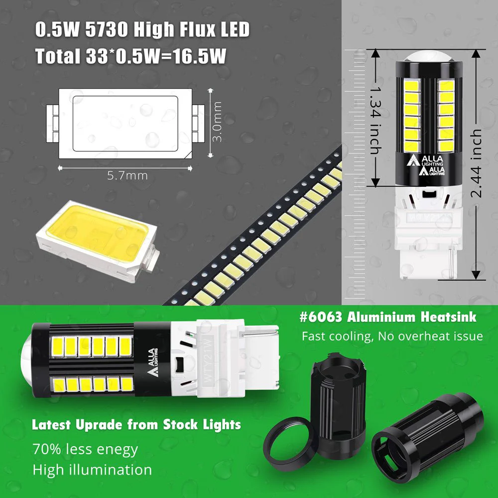 WT21W LED Back-Up Reverse Lights Bulbs for 2020~22 Ford F150 F250 F350 - Image 6