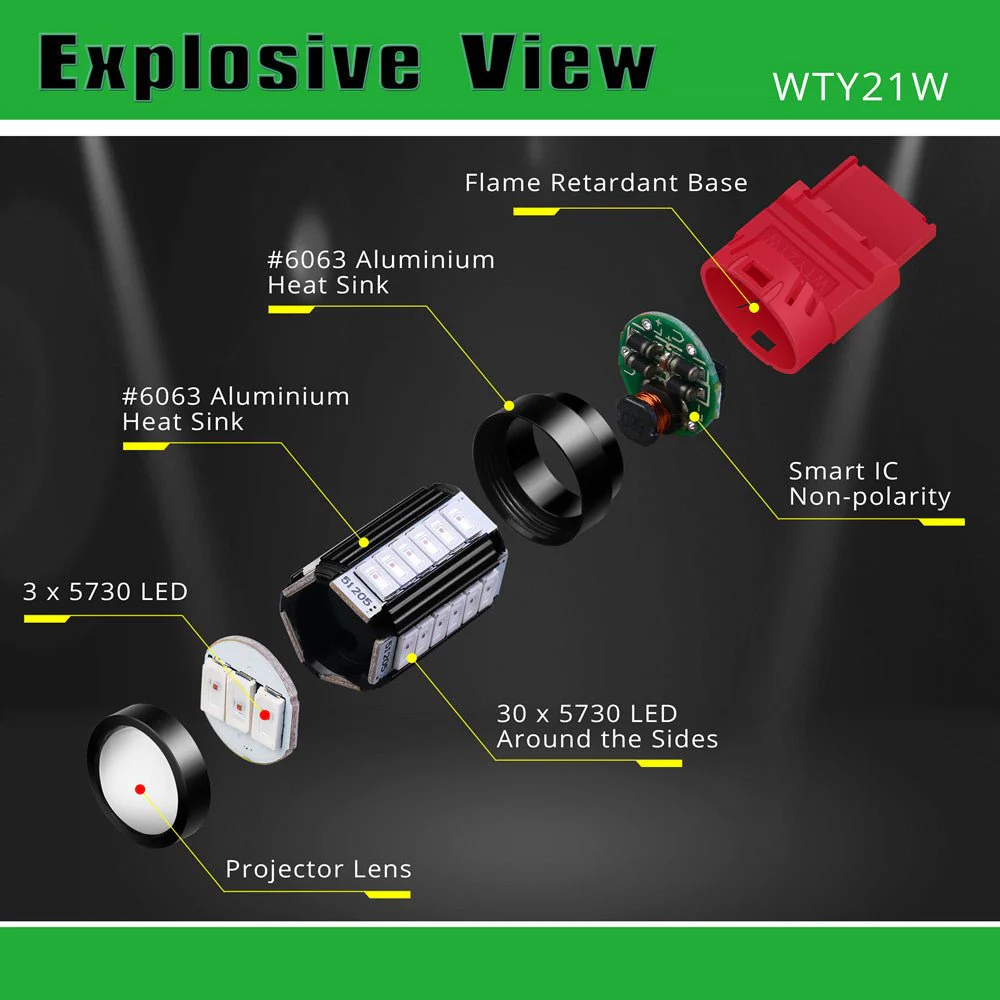 WT21W LED Back-Up Reverse Lights Bulbs for 2020~22 Ford F150 F250 F350 - Image 7