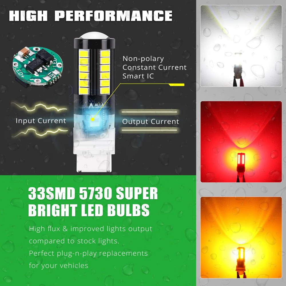 WTY21W LED Turn Signal Lights Bulbs for 2020~22 Ford F150 F250 F350 - Image 4