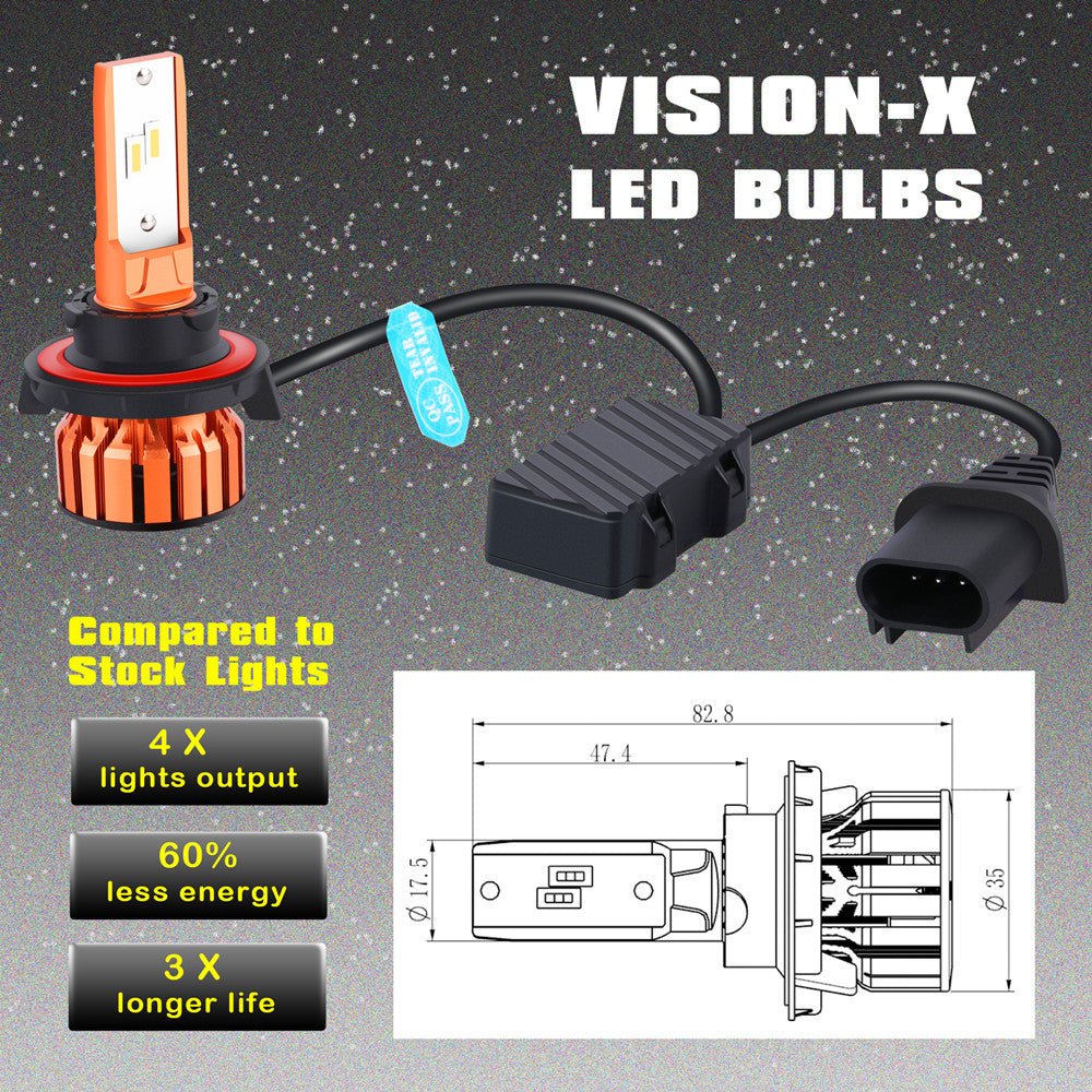 X-HL Vision 9008 H13 LED Bulbs Forward Lightings, DRL, 6000K Xenon White - Image 5